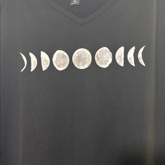 SHEIN Curve Elegant Black lunar moon eclipse, tank top size 4X black and gray - Picture 3 of 5